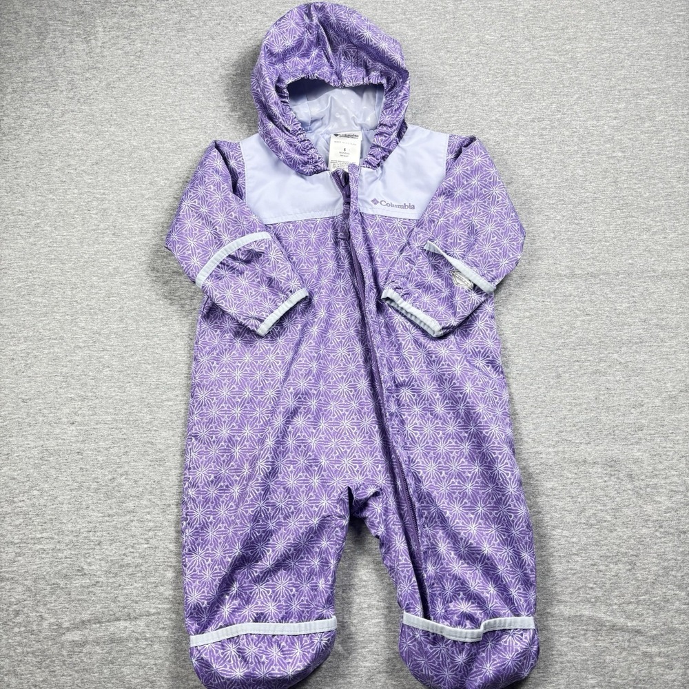Columbia Omni-Tech Infant Girls Bunting Snowsuit 6 Months Weatherproof Toddler